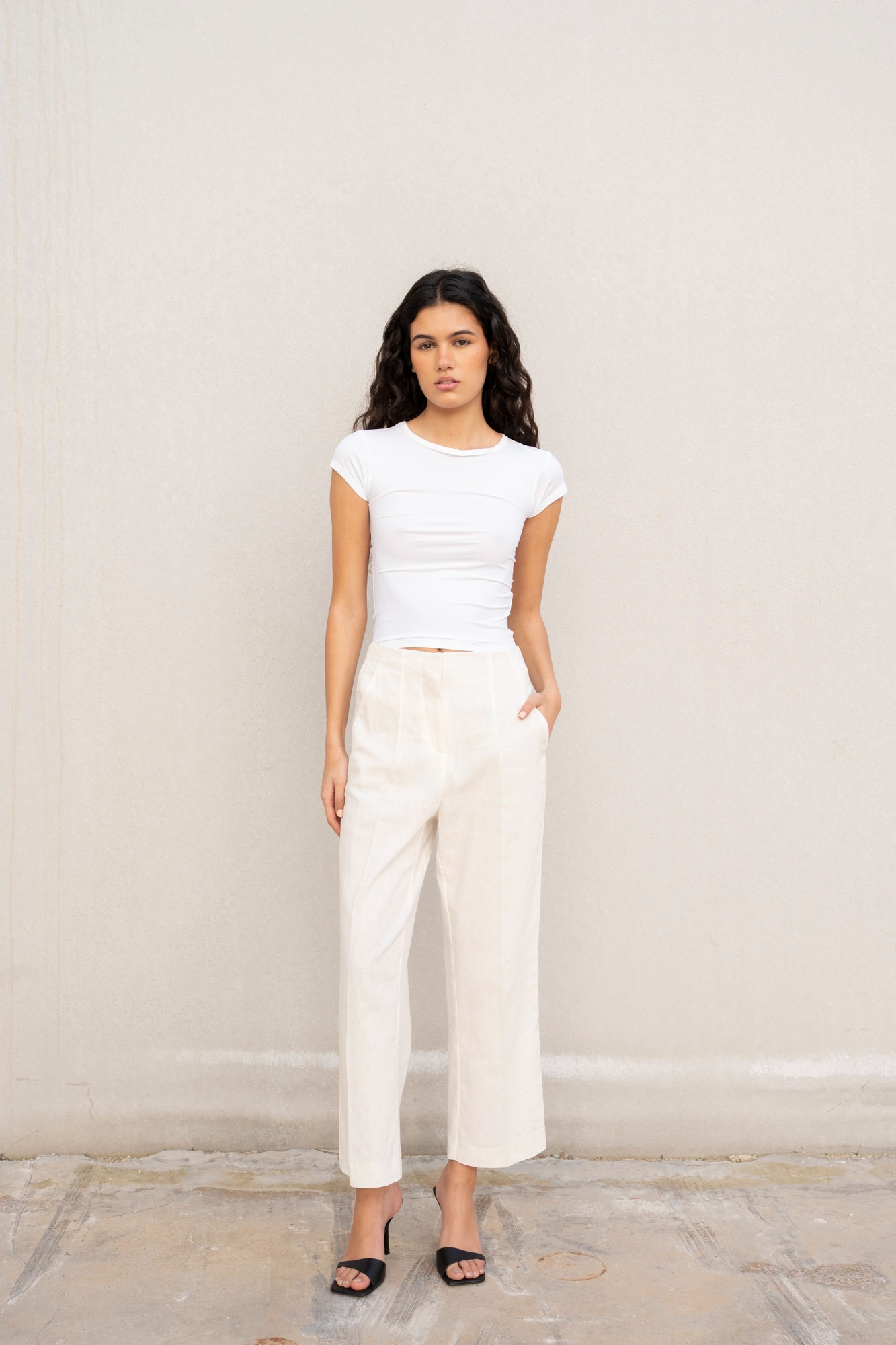 Pantalón Pepa Lino Blanco