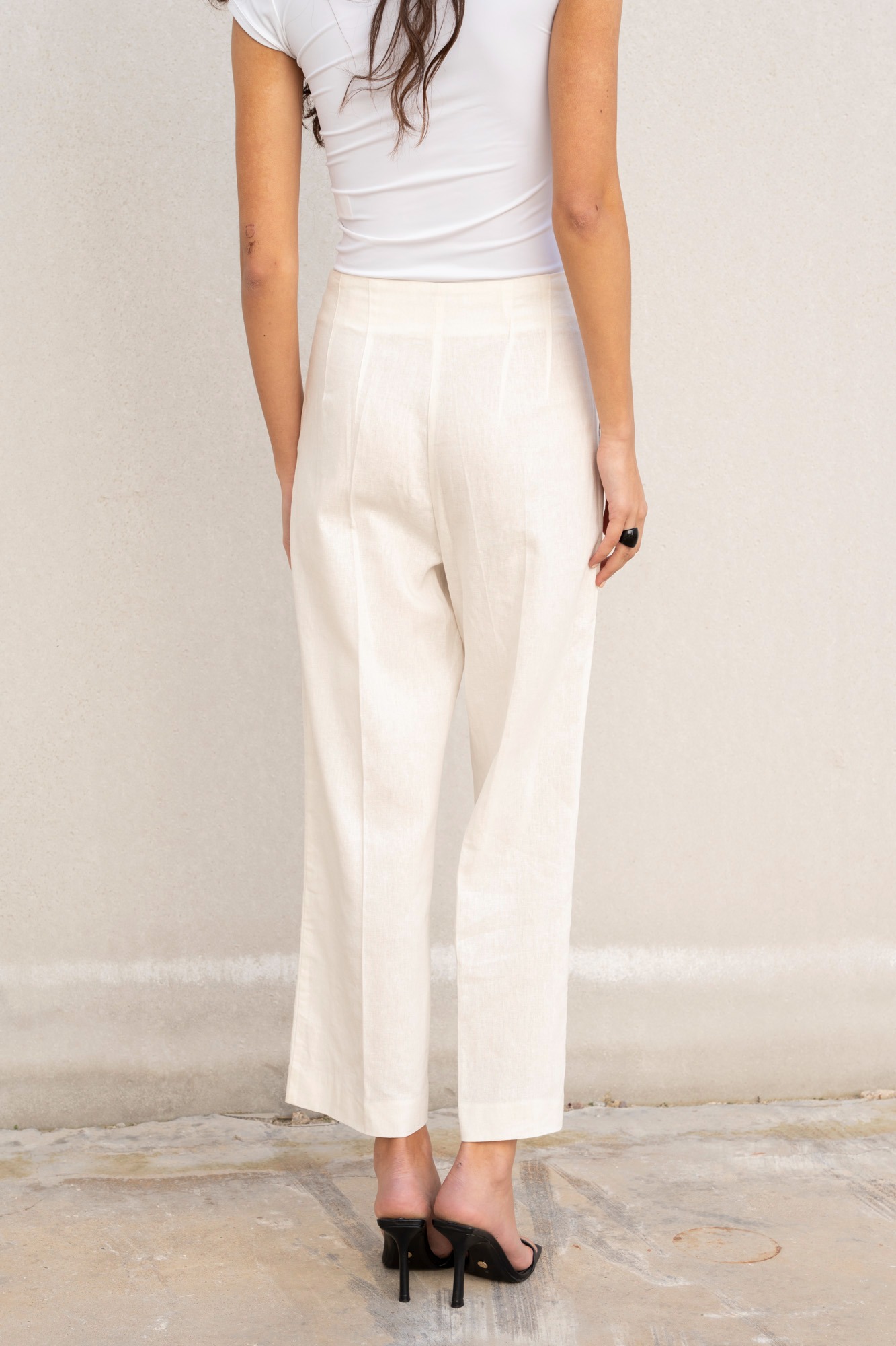 Pantalón Pepa Lino Blanco - Imagen 2